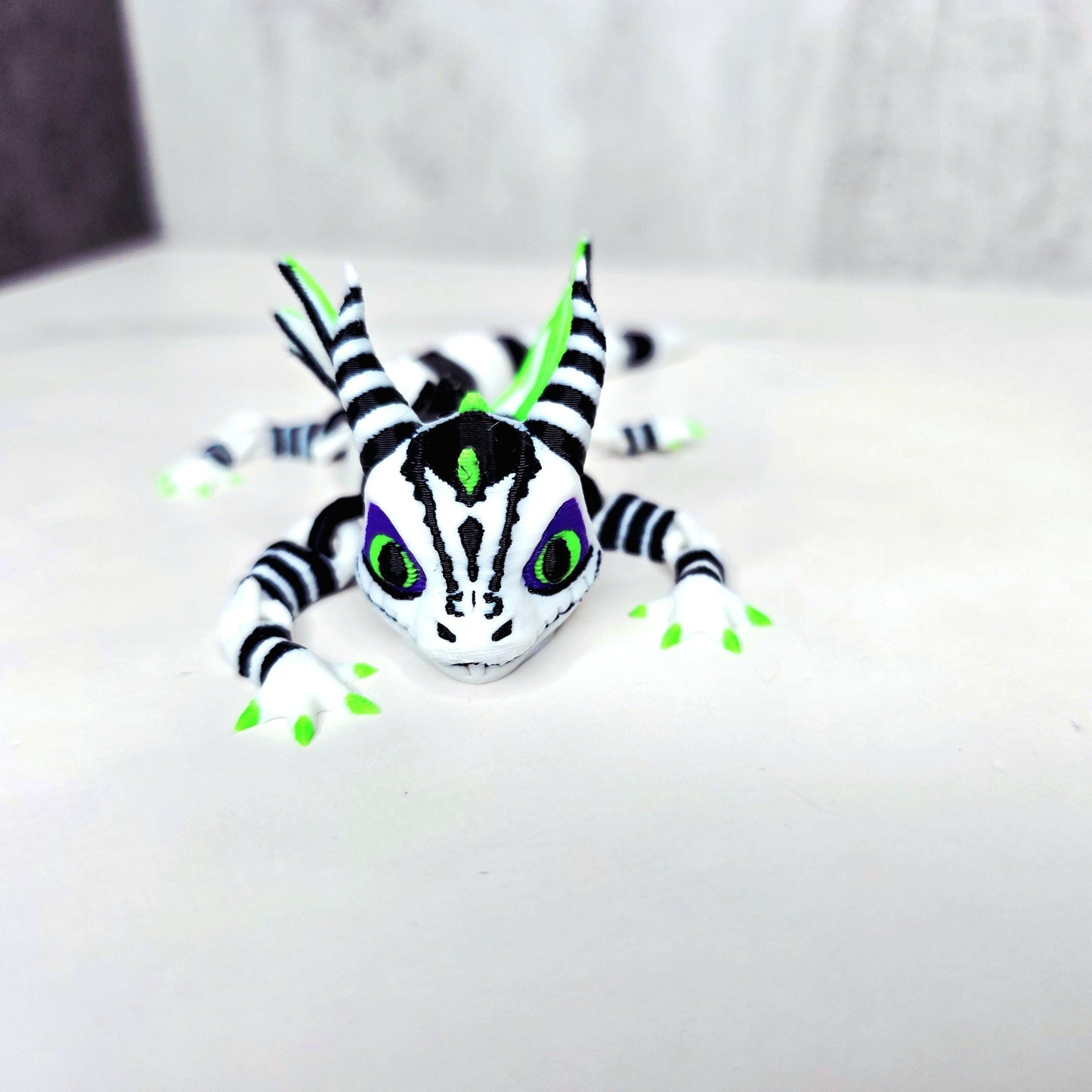 Beetlejuice Inspired Flexible Dragon Stanley Straw Topper – Spooky Tumbler Accessory Charm for 20oz 30oz 40oz Stanley Cups