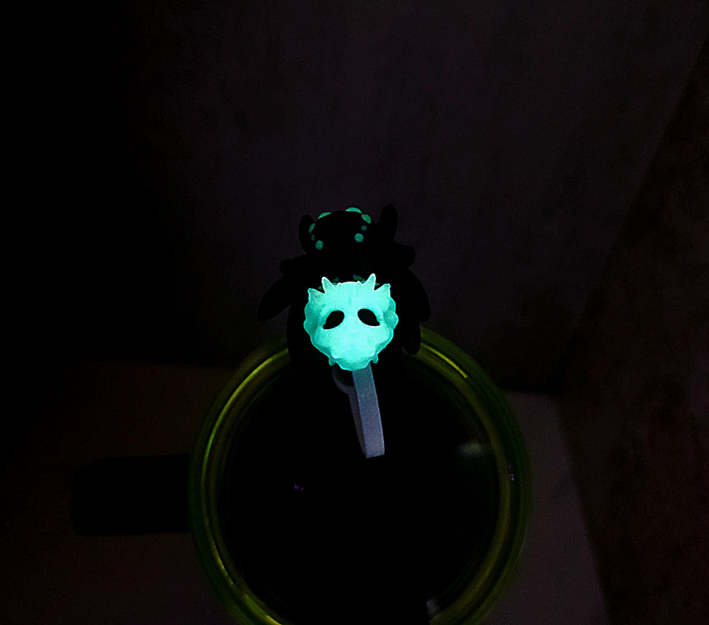 Cute Skull Spider Stanley Straw Cover – Flexible Body Skeleton Skull Custom Colors and Glow-in-the-Dark Option | Tumbler Accessory Charms