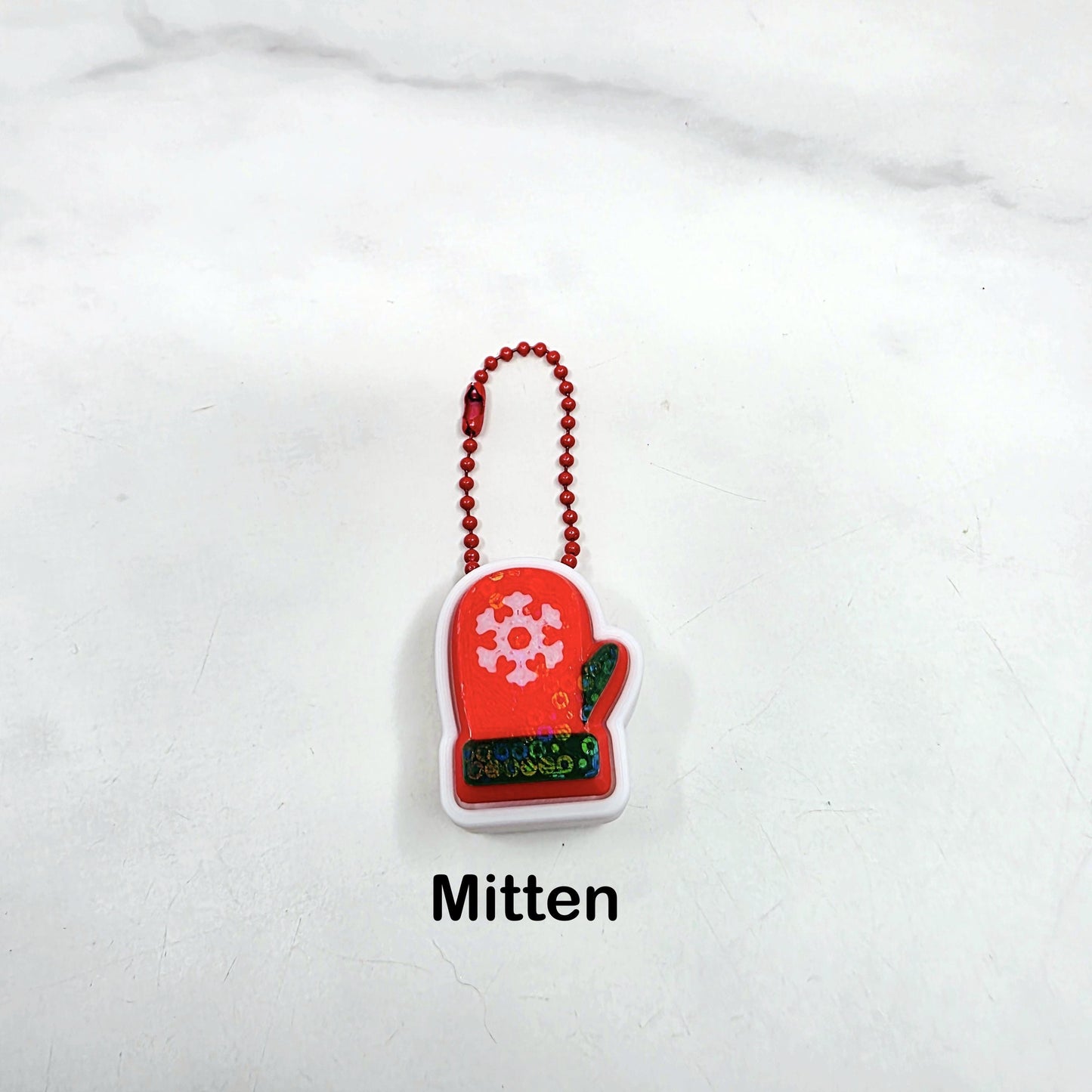 3D Printed Cozy Christmas Fidget Clicker Keychains | Elf Hat, Santa Hat, Beanie & Mitten Holiday Stress Relief Charms