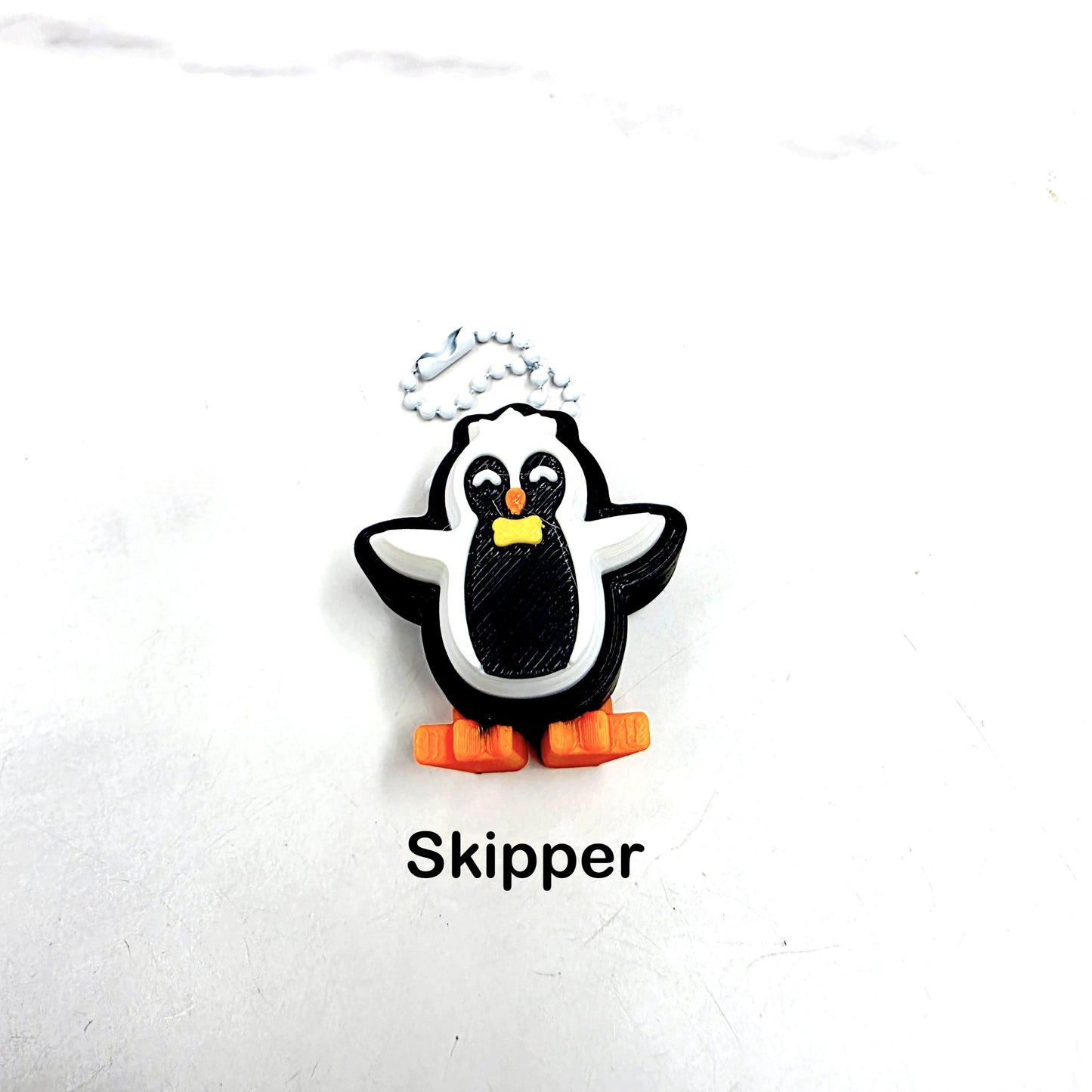 3D Printed Penguin Fidget Clicker Keychains | Skipper, Kowalski & Rico Designs | Cute Winter Stress Relief Charms