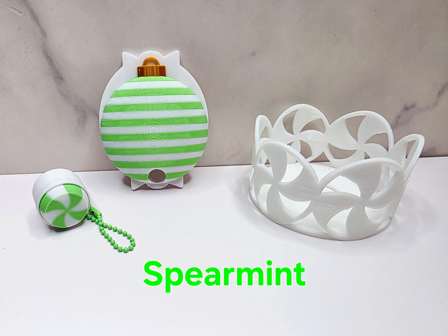 Mint Christmas Ornament Lid Topper & Boot for Stanley Tumblers | Festive Holiday Bundle + FREE Mint Fidget Clicker Keychain