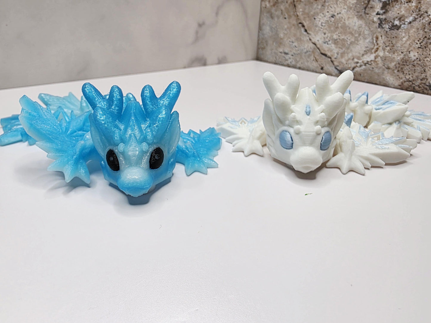 Tiny Winter Dragon for Stanley Tumblers | Icecicle Snowflake Straw Covers | Snowflake Body & Tail | Winter Drink Accessory Charm