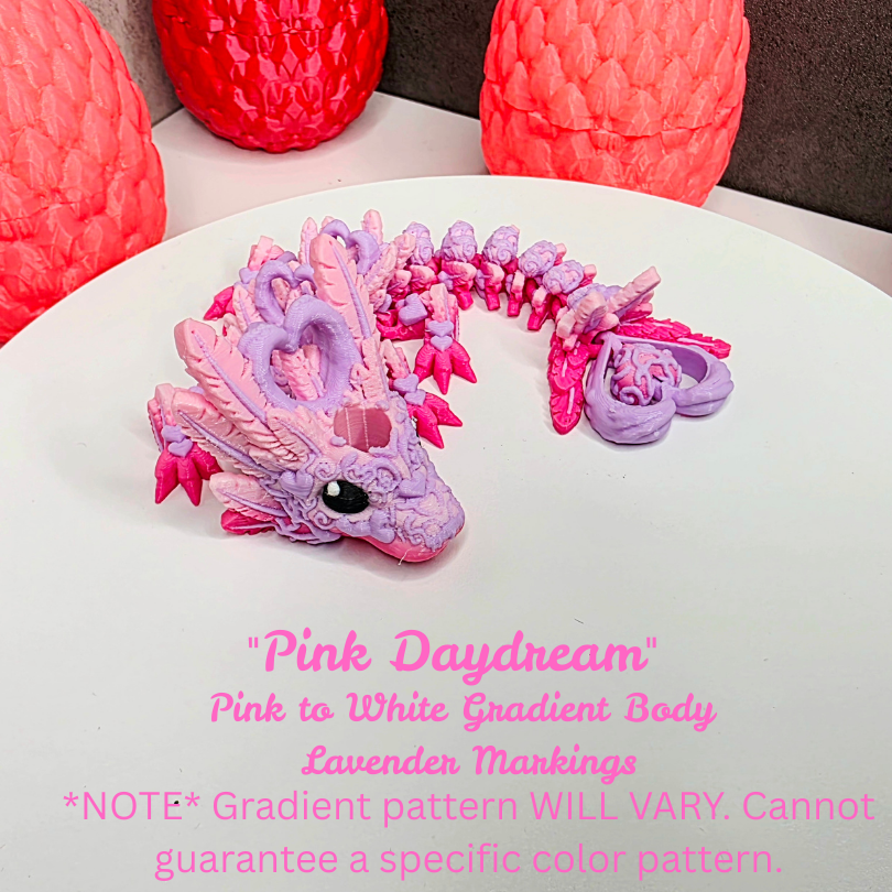 Valentine’s Light Heart Dragon Straw Topper for Stanley Tumblers | 13 Design Options | FREE Boot | Custom Colors Available