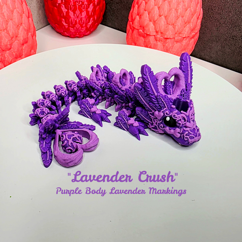 Valentine’s Light Heart Dragon Straw Topper for Stanley Tumblers | 13 Design Options | FREE Boot | Custom Colors Available