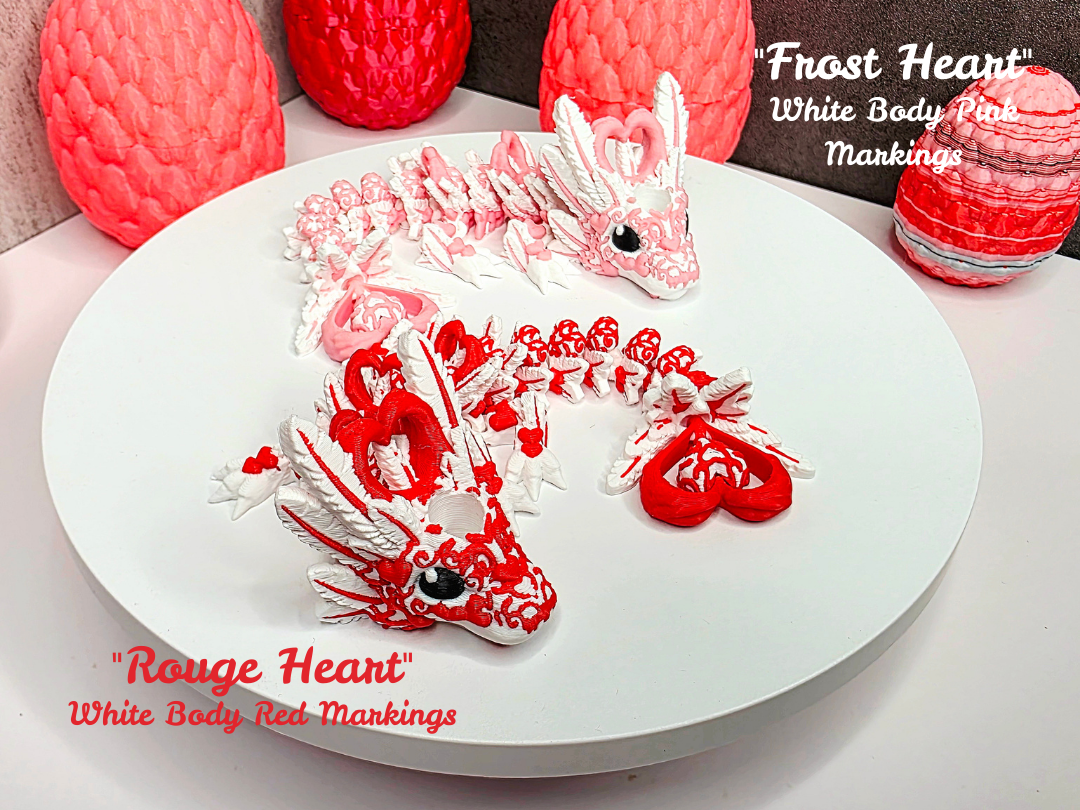 Valentine’s Light Heart Dragon Straw Topper for Stanley Tumblers | 13 Design Options | FREE Boot | Custom Colors Available