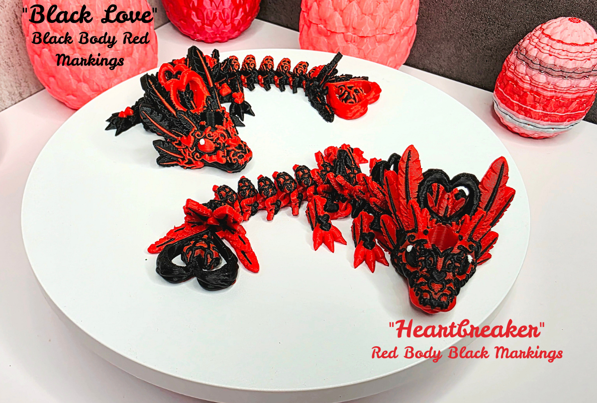 Valentine’s Light Heart Dragon Straw Topper for Stanley Tumblers | 13 Design Options | FREE Boot | Custom Colors Available