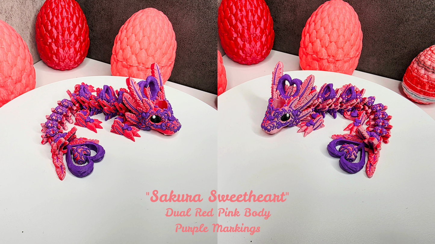 Valentine’s Light Heart Dragon Straw Topper for Stanley Tumblers | 13 Design Options | FREE Boot | Custom Colors Available
