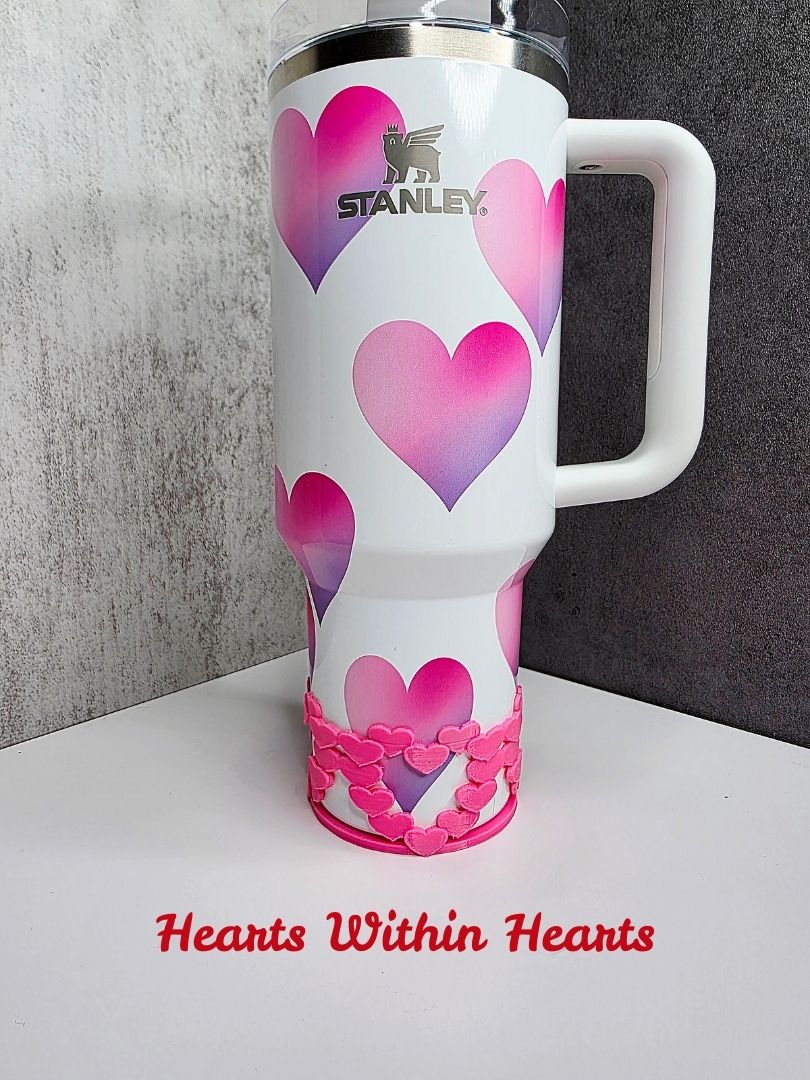Valentine’s Light Heart Dragon Straw Topper for Stanley Tumblers | 13 Design Options | FREE Boot | Custom Colors Available