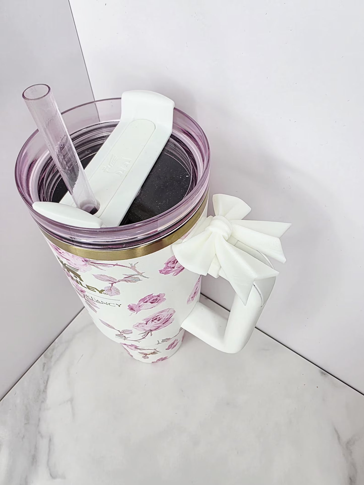 Cute Bow Handle Charm for Stanley, Brumate, HydroJug | Tumbler Accessory Charm | Drinkware Charms for Tumblers