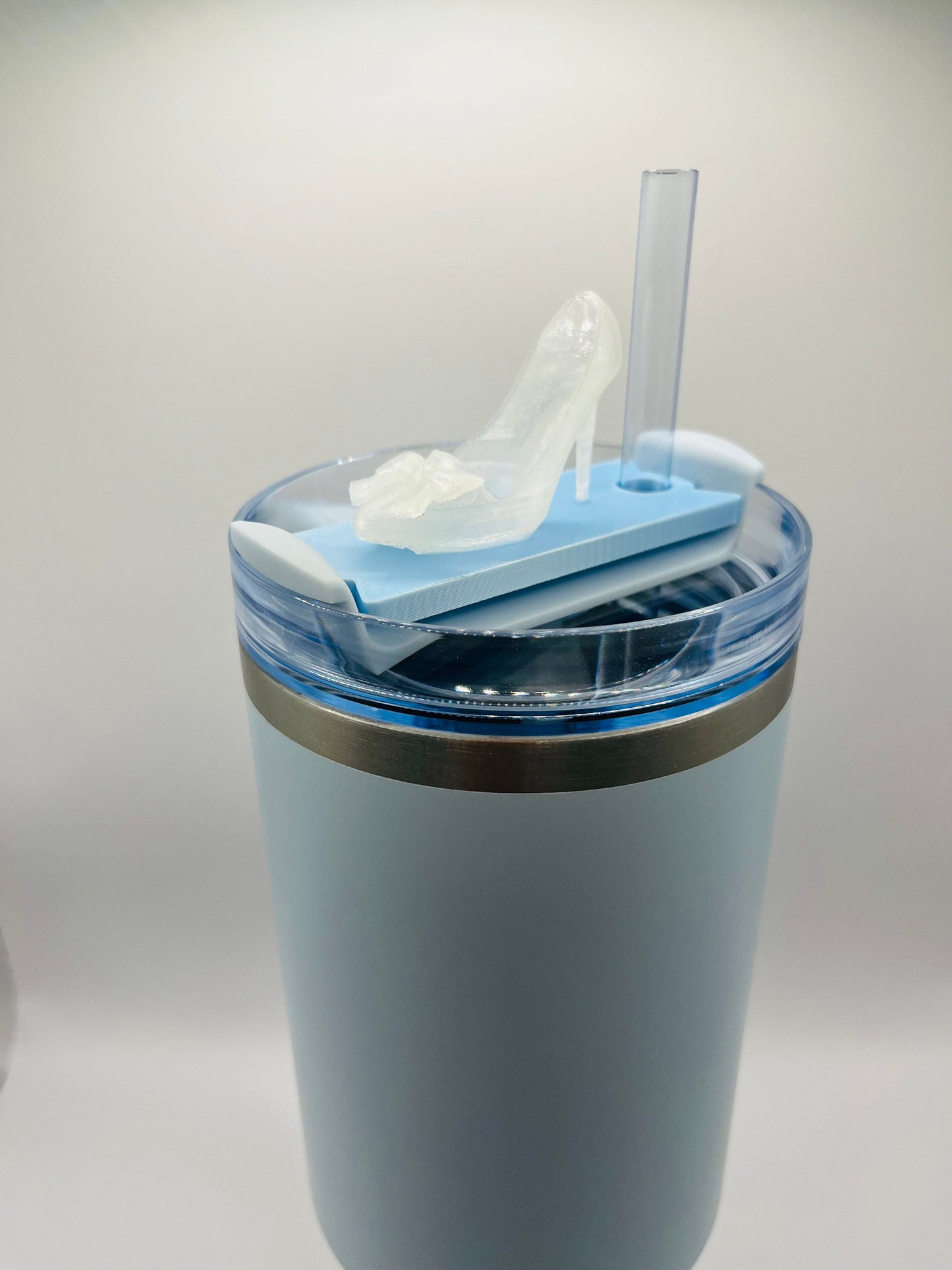 High Heel Lid Topper for Stanley 20oz 30oz 40oz Tumblers – 3D Printed Cinderella Barbie Themes – Fun Stylish Cup Accessory Lid Tumbler Charm