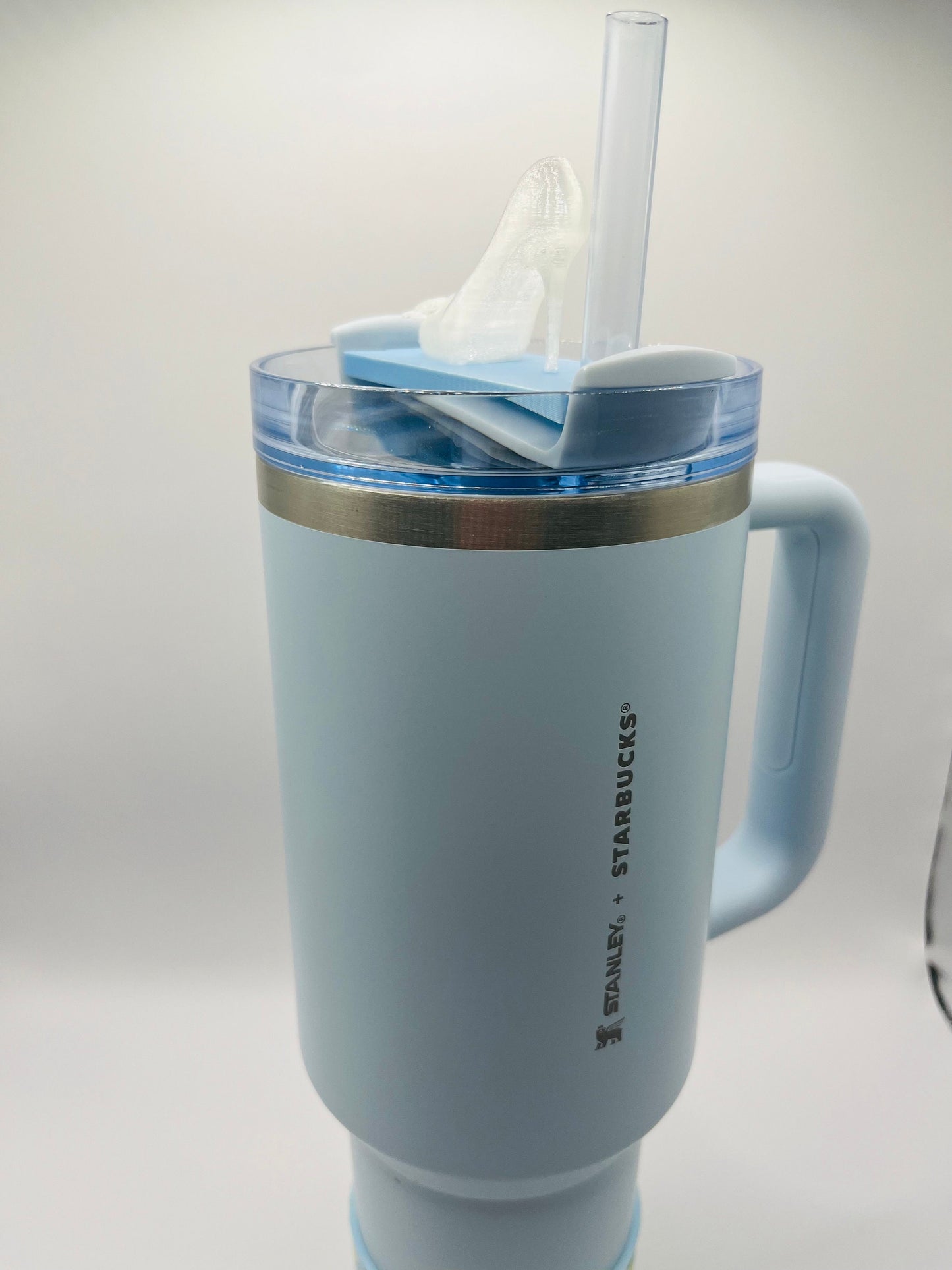 High Heel Lid Topper for Stanley 20oz 30oz 40oz Tumblers – 3D Printed Cinderella Barbie Themes – Fun Stylish Cup Accessory Lid Tumbler Charm