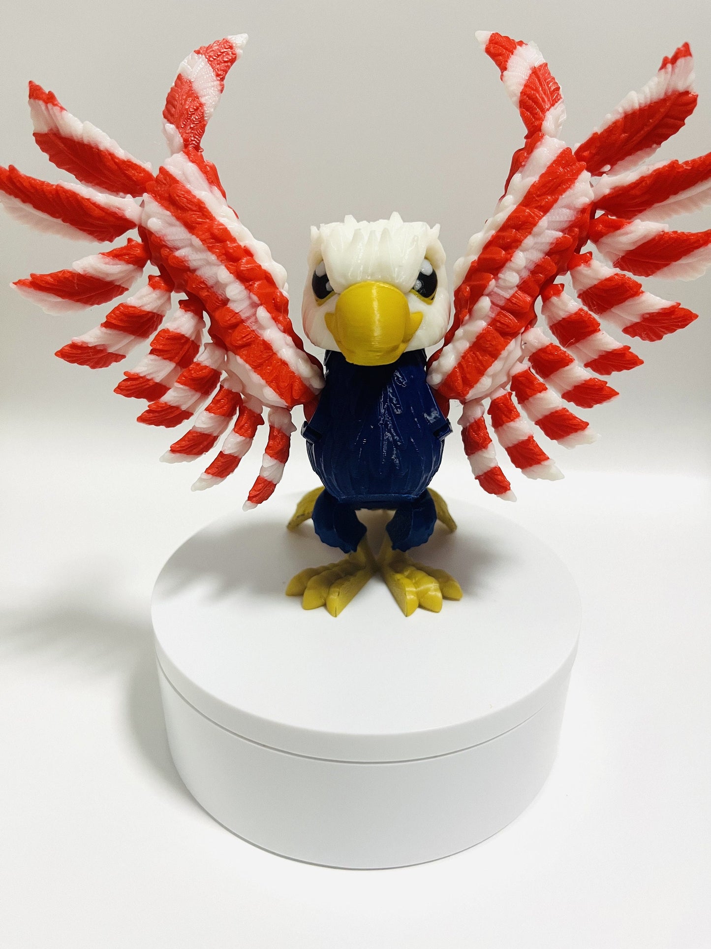 American Eagle Straw Topper for Stanley Tumbler | Patriotic Cup Charm | 4th of July Red White Blue Tumbler Accessory | Straw Charm Topper