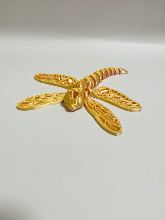 Dragonfly Straw Topper for Stanley Tumbler | 3D Printed Flexible Wings & Tail | Nature-Inspired Tumbler Accessory | Tumbler Charm