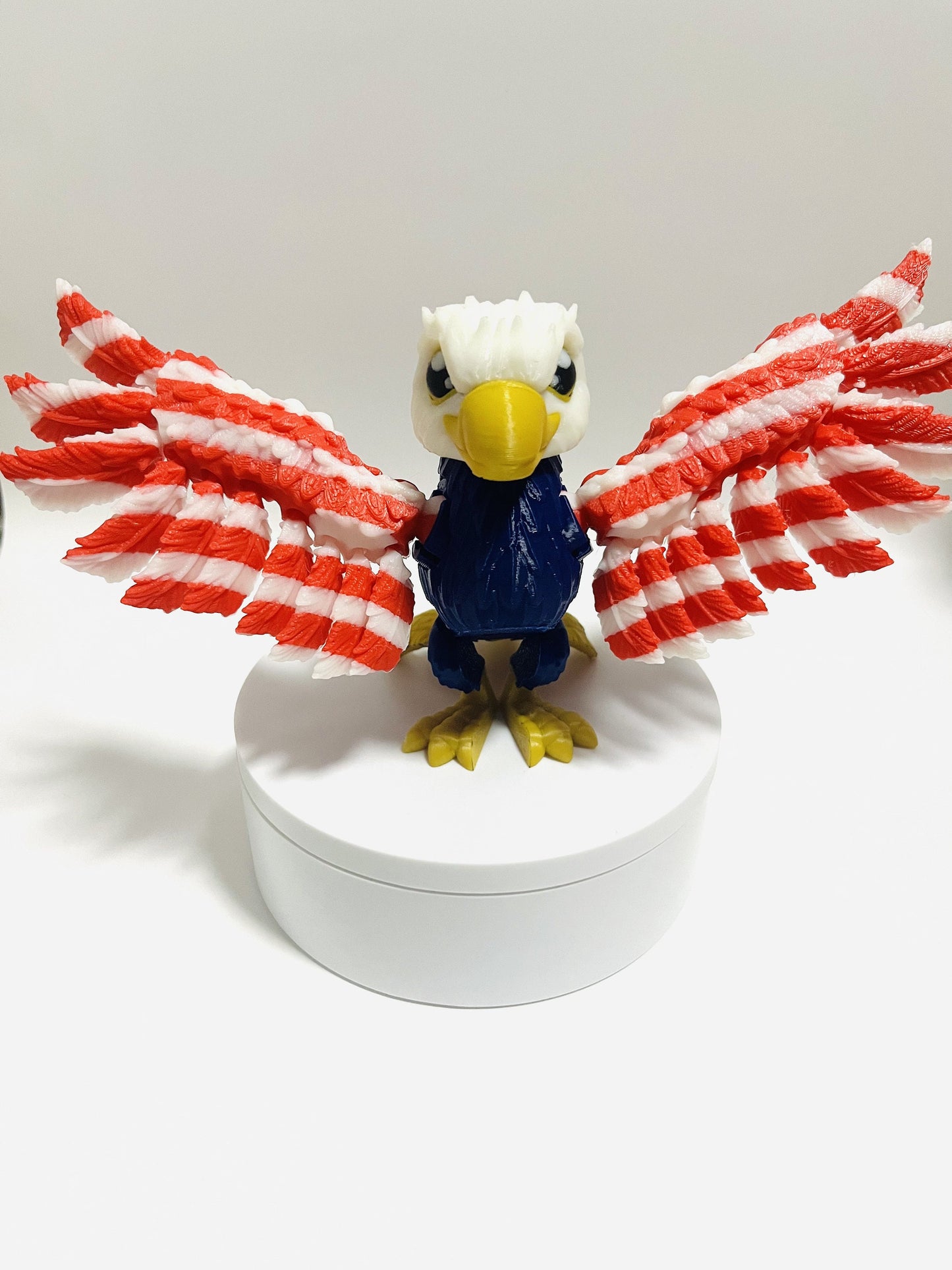 American Eagle Straw Topper for Stanley Tumbler | Patriotic Cup Charm | 4th of July Red White Blue Tumbler Accessory | Straw Charm Topper