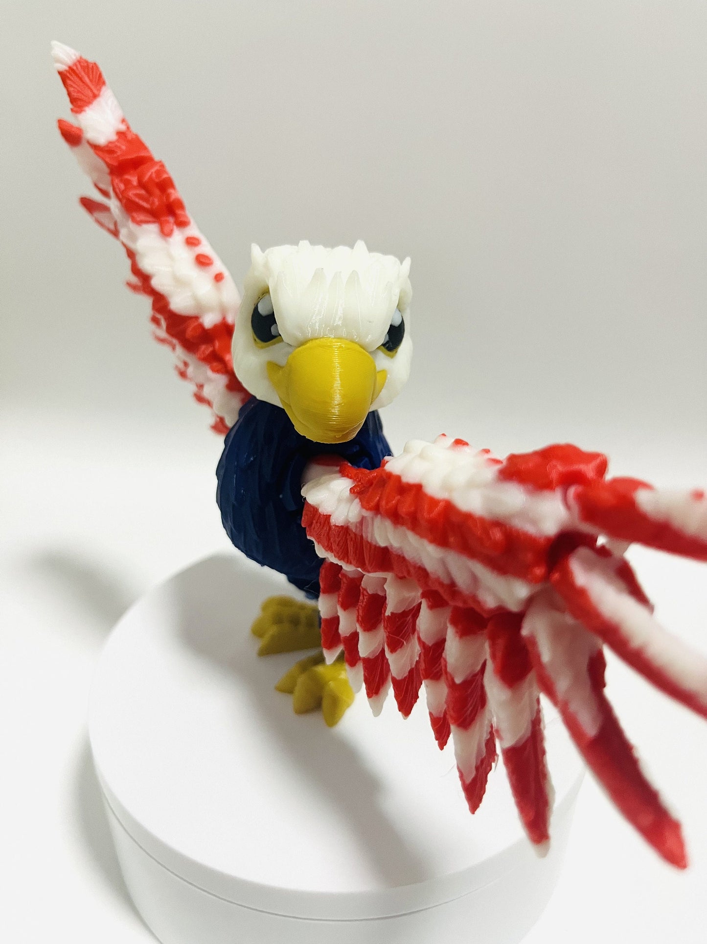 American Eagle Straw Topper for Stanley Tumbler | Patriotic Cup Charm | 4th of July Red White Blue Tumbler Accessory | Straw Charm Topper
