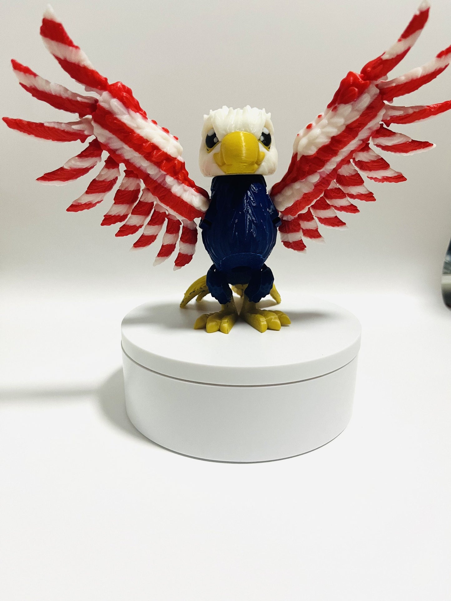 American Eagle Straw Topper for Stanley Tumbler | Patriotic Cup Charm | 4th of July Red White Blue Tumbler Accessory | Straw Charm Topper