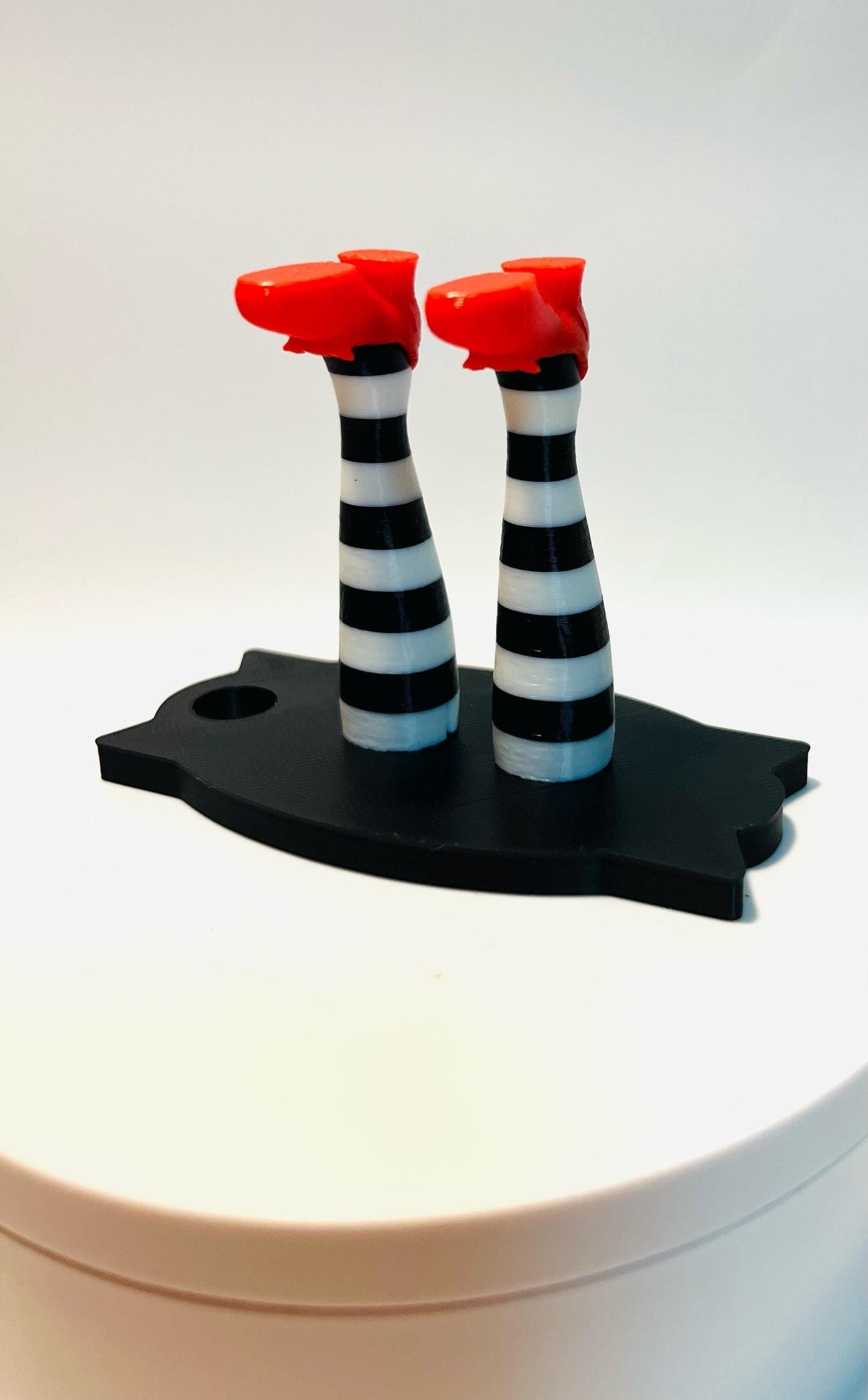 Witch Legs Lid Topper for Stanley Tumbler | Halloween Cup Accessory | Interchangeable Shoes in Red, Green & Purple | Cute Halloween Topper