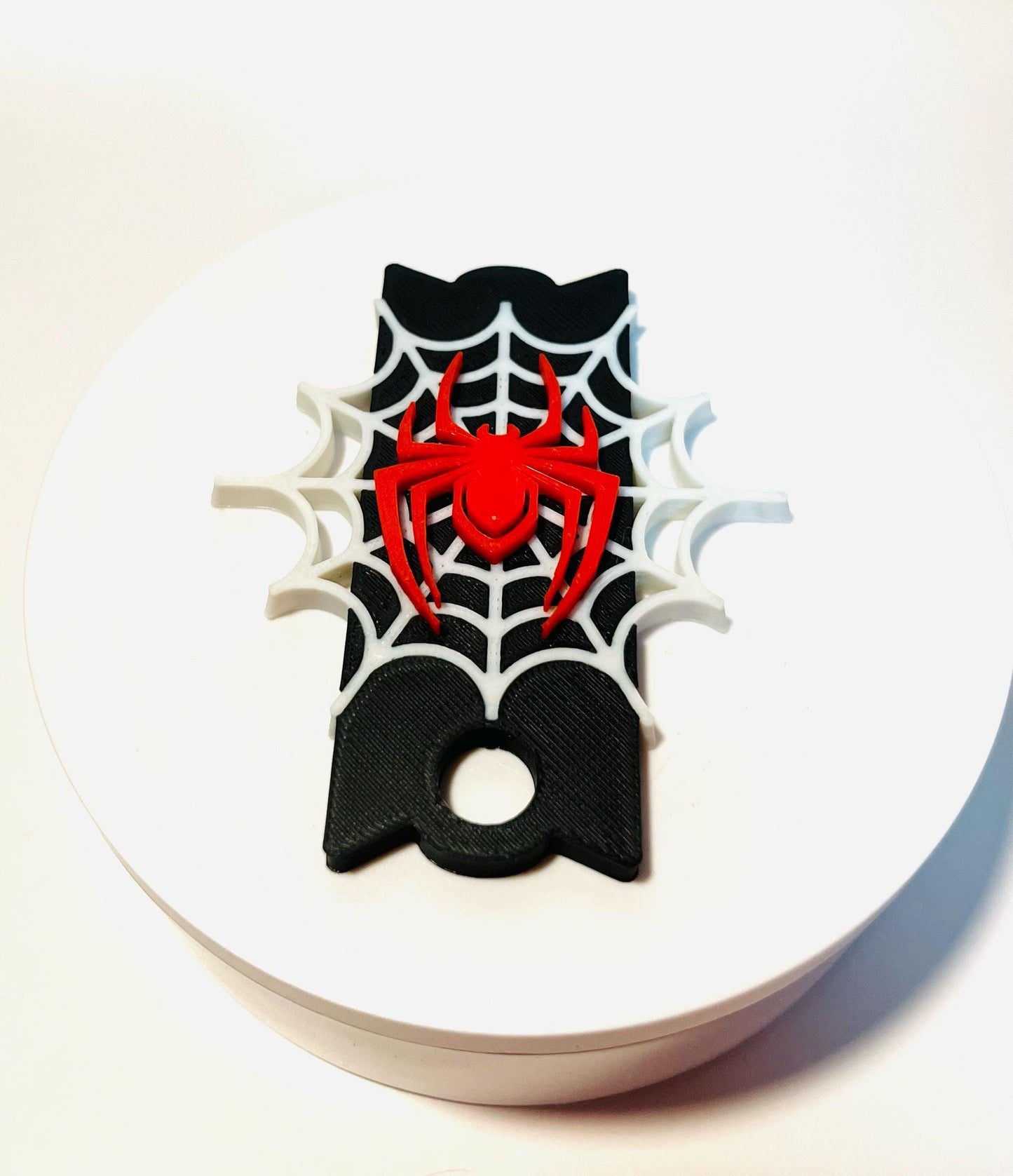 3D Printed Spider Web Stanley Lid Topper with Spider – Halloween Accessory for 30oz & 40oz Tumblers, Spooky Cup Decor | Tumbler Charms
