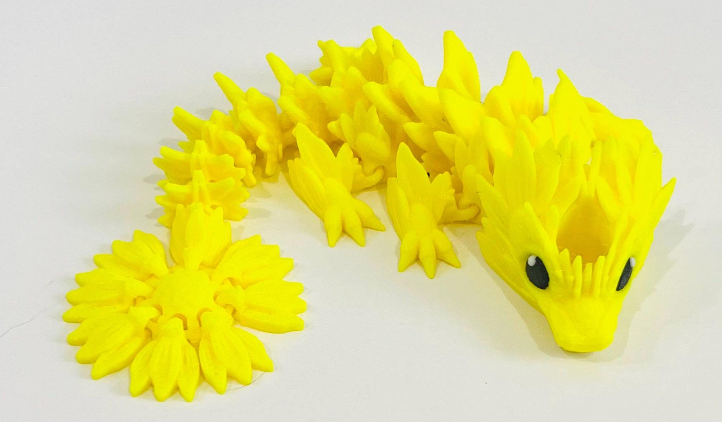 Sunflower Dragon Straw Topper for Hydroflask Tumblers – 3D Printed Flexible Floral Dragon | Cute Fantasy Gift - Tumbler Accessories