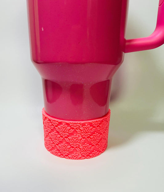 Damask Floral Boot for Stanley Tumblers – Elegant 3D Printed Protective Sleeve Fits 20oz, 30oz, 40oz – Stylish Tumbler Flower Accessory