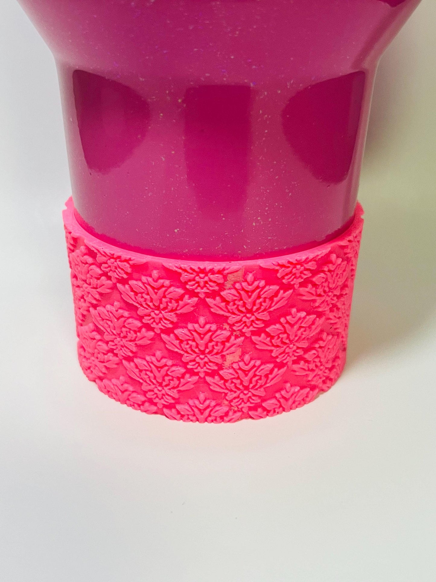 Damask Floral Boot for Stanley Tumblers – Elegant 3D Printed Protective Sleeve Fits 20oz, 30oz, 40oz – Stylish Tumbler Flower Accessory