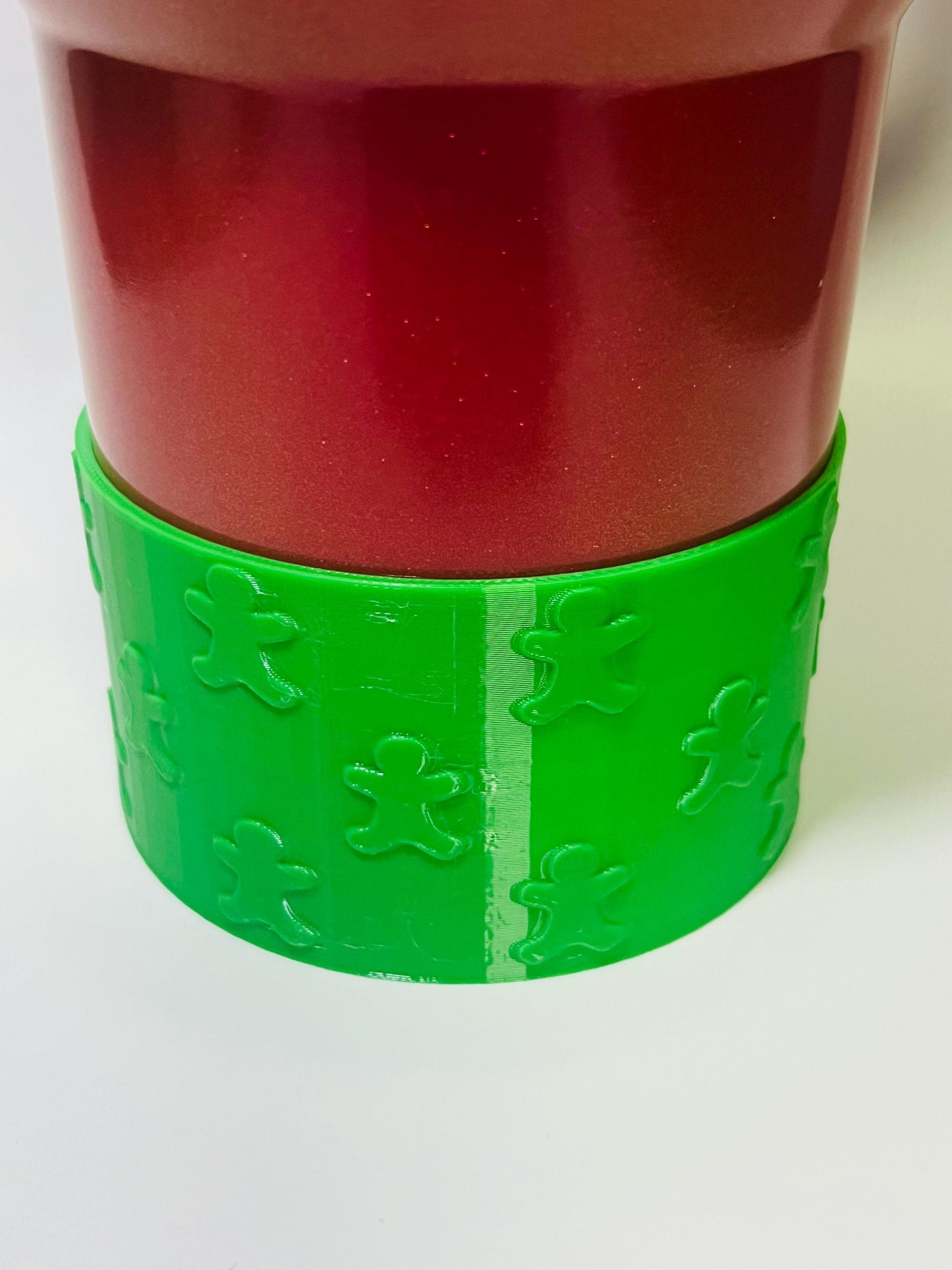 Gingerbread Man Boot for Stanley Tumbler | 3D Printed Holiday Cup Protector | Fits 20oz 30oz 40oz | Christmas Tumbler Accessory