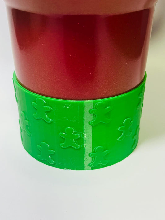 Gingerbread Man Boot for Stanley Tumbler | 3D Printed Holiday Cup Protector | Fits 20oz 30oz 40oz | Christmas Tumbler Accessory
