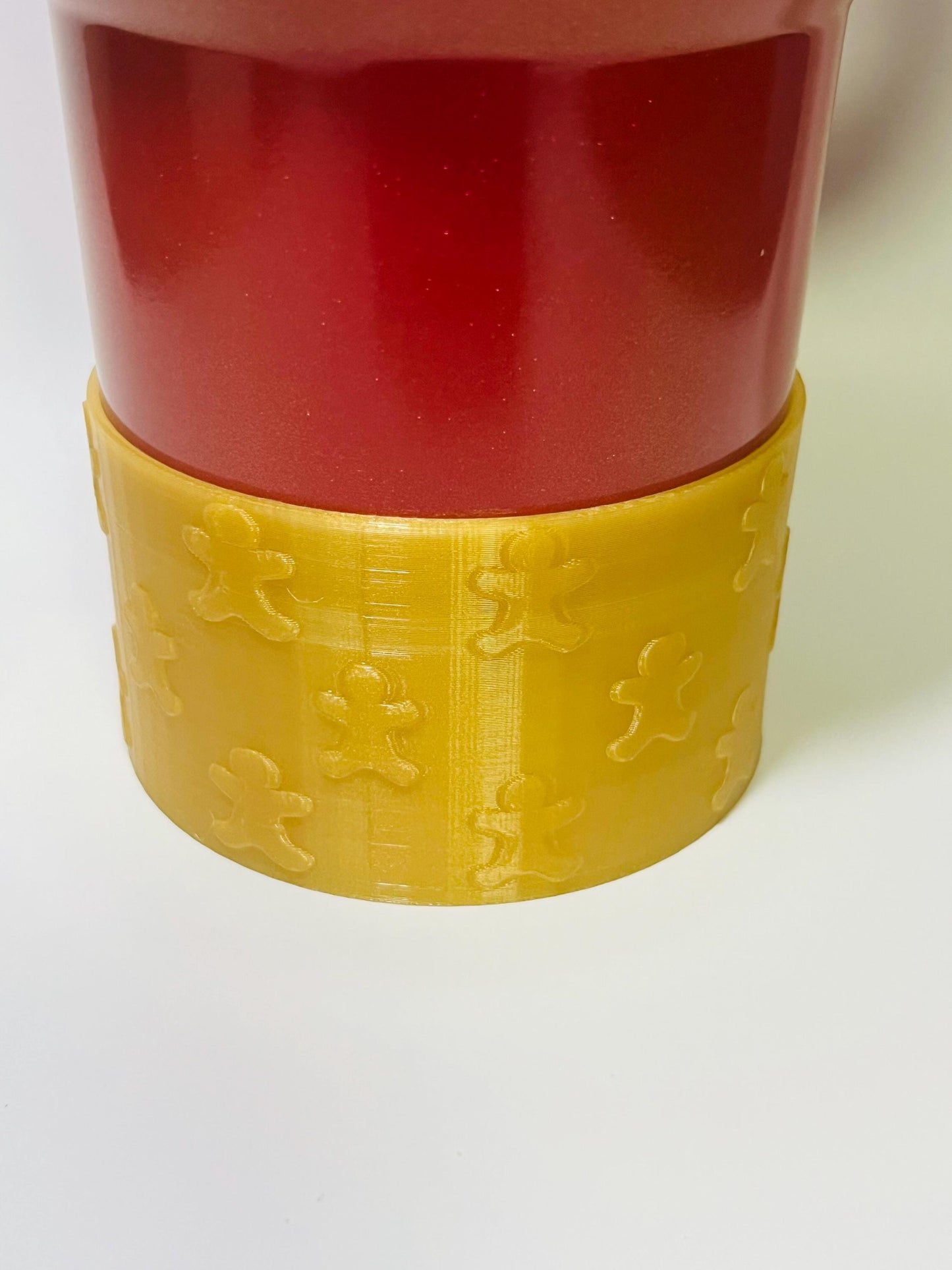 Gingerbread Man Boot for Stanley Tumbler | 3D Printed Holiday Cup Protector | Fits 20oz 30oz 40oz | Christmas Tumbler Accessory