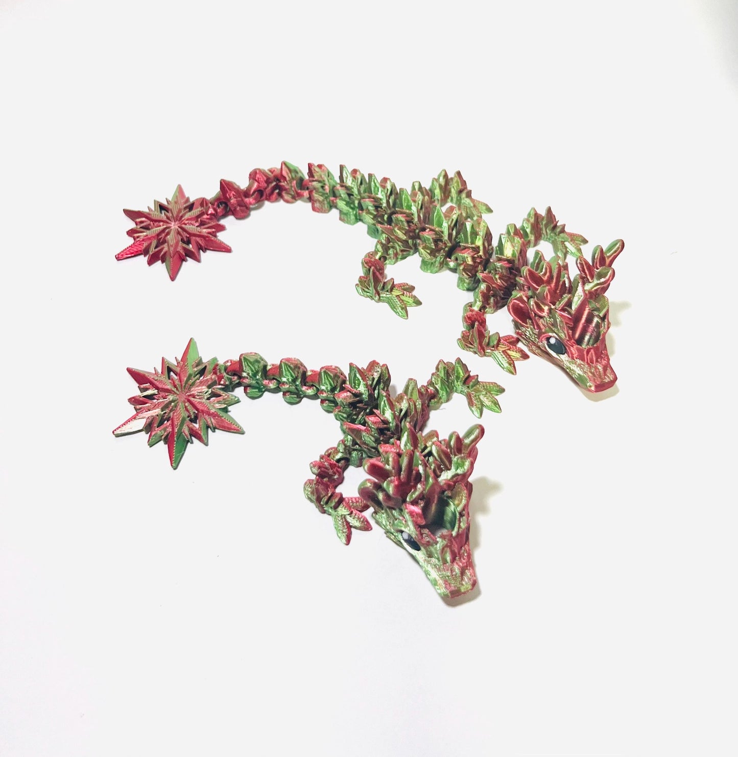 Winter Mommy & Me Dragon Straw Toppers for Stanley Tumblers – Snowflake Tail and Antlers, Fits 14–40oz Holiday Gift Bundle Tumbler Accessory