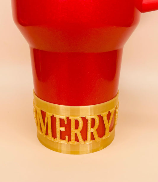 Merry Christmas Stanley Boot – 3D Printed Holiday Cup Sleeve for 20oz, 30oz 40oz Tumblers | Festive, Durable & Eco-Friendly Gift Idea