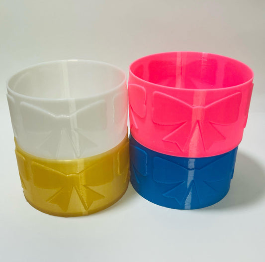 LoveShack Fancy Inspired Bow Boot for Stanley Tumblers – 3D Printed Cup Sleeve 20oz, 30oz, 40oz | Cute, Chic & Protective Tumbler Accessory