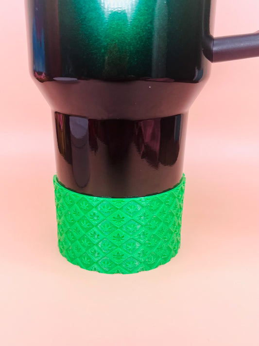 Cannabis Leaf Stanley Boot | 3D Printed Tumbler Protector | Fits 20oz 30oz 40oz Cups | Weed Leaf Cup Sleeve | Cup Sleeve | Tumbler Accessory