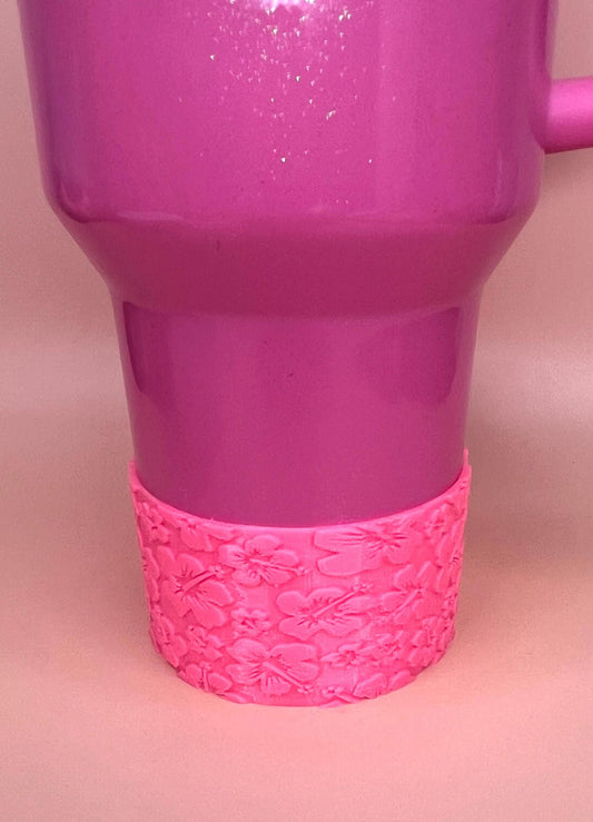 Hibiscus Flower Stanley Boot – 3D Printed Protective Sleeve for 20oz, 30oz & 40oz Tumblers | Hawaiian Tumbler Accessory Gift | Lei Sleeve