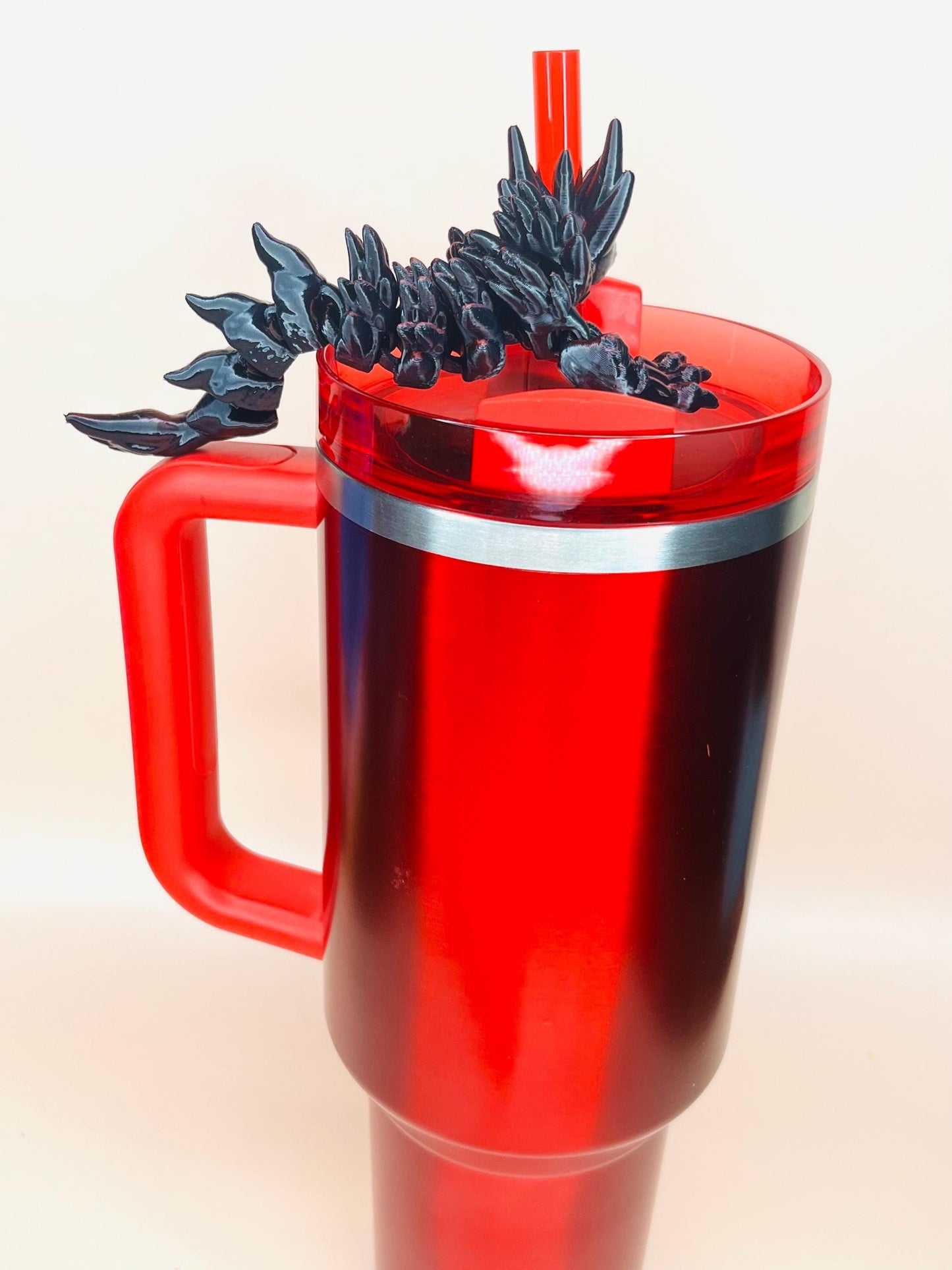 Scorpio Zodiac Sign Dragon Straw Topper –Flexible Dragon with Scorpion Tail for Stanley Tumblers |Astrology-Inspired Tumbler Accessory Charm