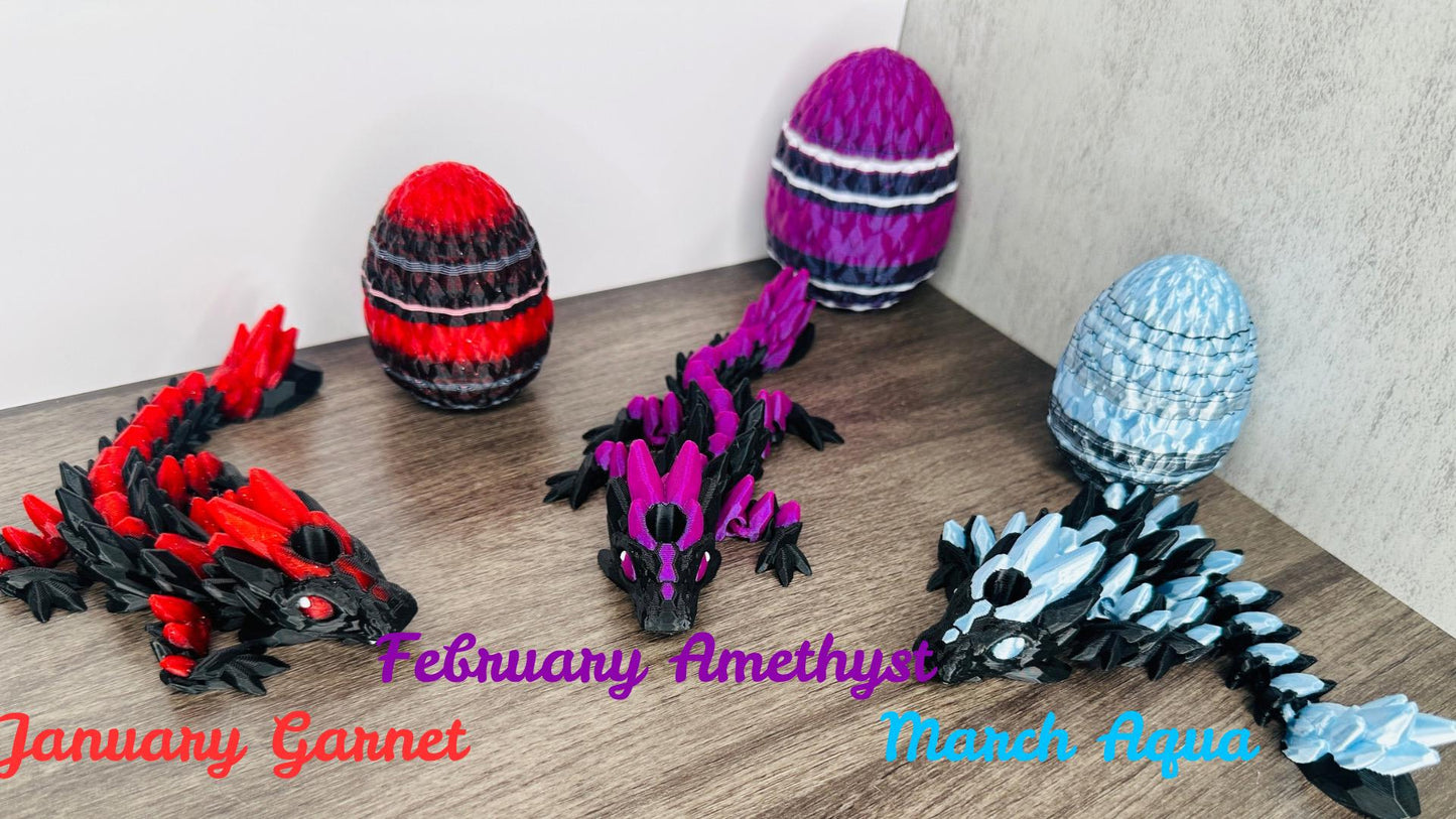 Birthstone Dragon Straw Topper for Stanley Tumblers – Flexible Cup Charms – Personalized Tumbler Gift by Birth Month | Cute Straw Charm Gift