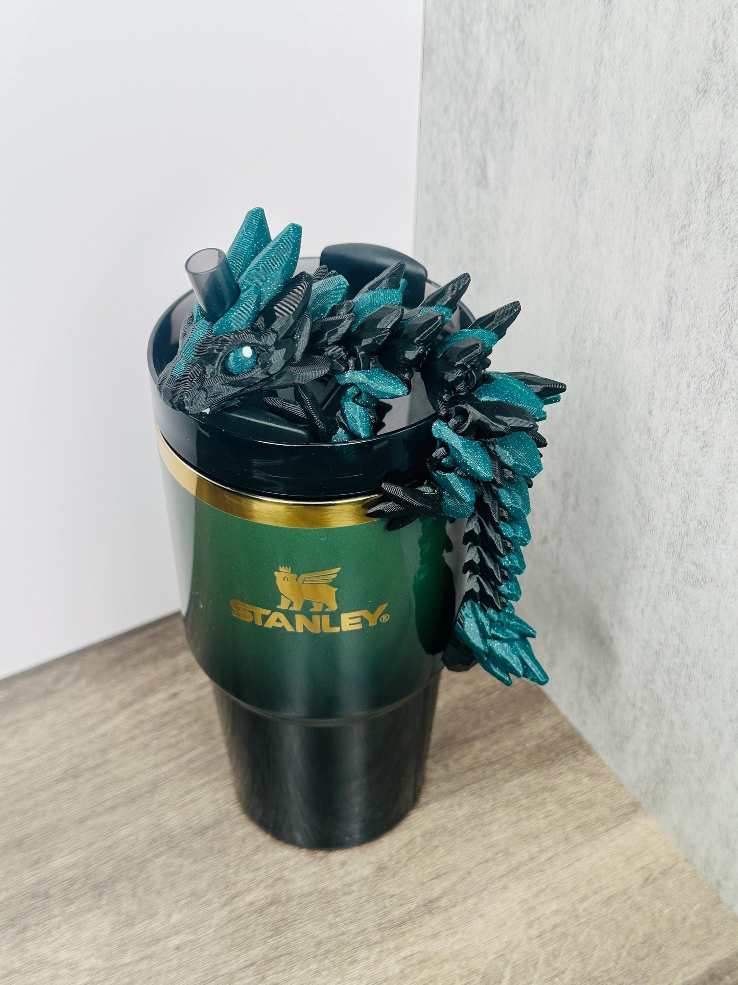 Birthstone Dragon Straw Topper for Stanley Tumblers – Flexible Cup Charms – Personalized Tumbler Gift by Birth Month | Cute Straw Charm Gift