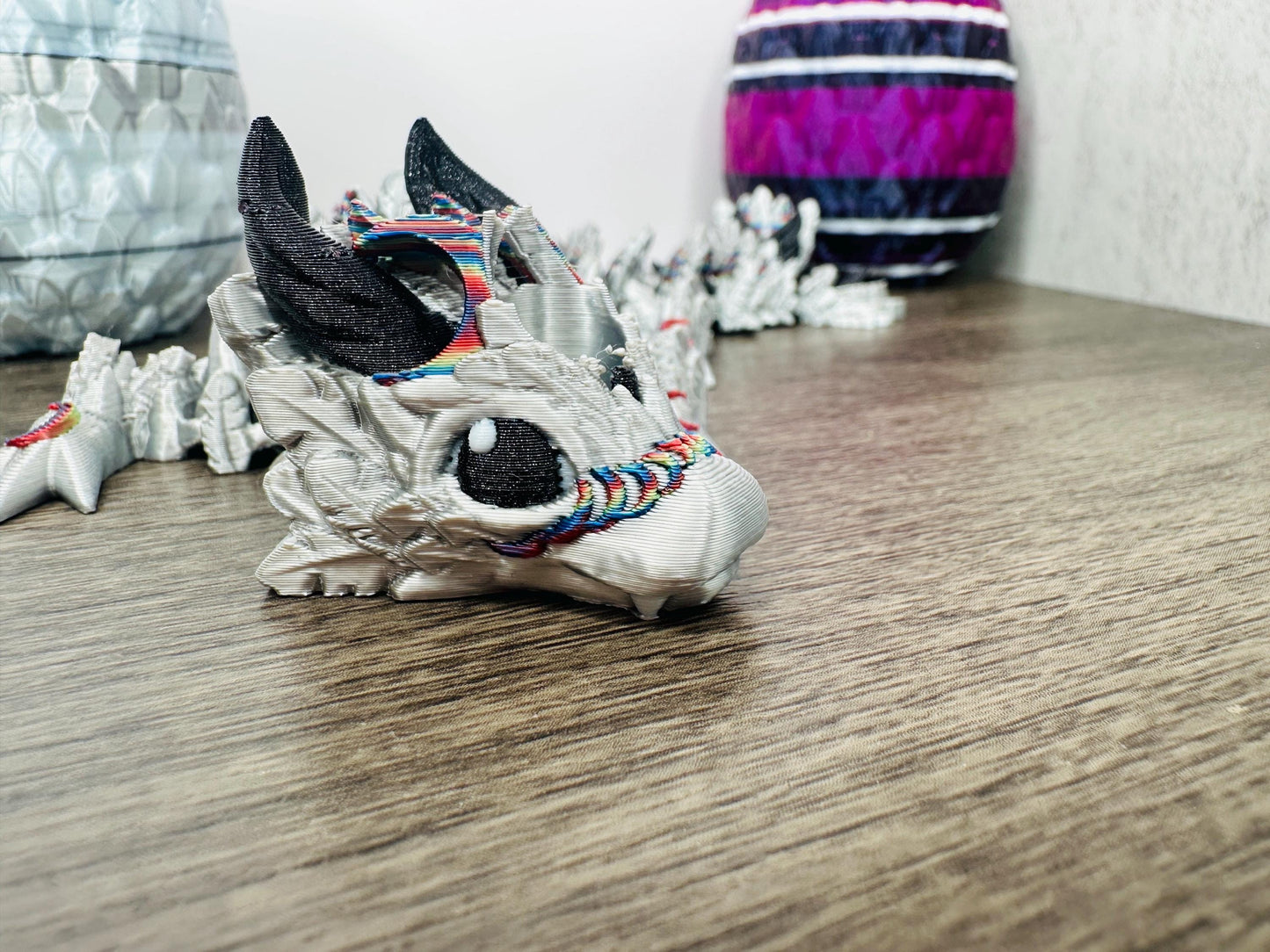 Lunar New Year Moon Dragon Tumbler Topper – 3D Printed Stanley Straw Accessory in Midnight Glitz or Black Chroma | Year of the Dragon Gift