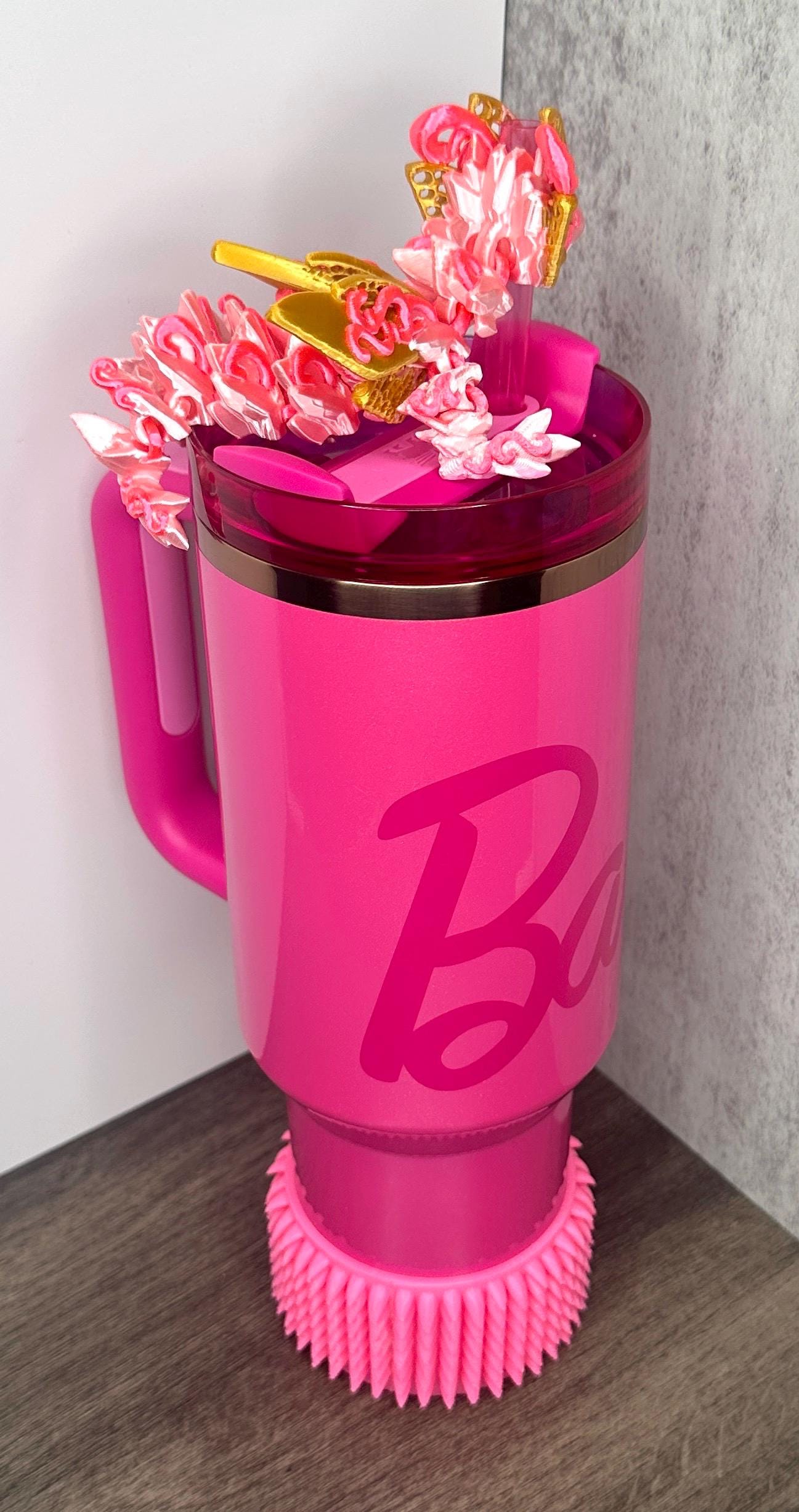 Butterfly Dragon Straw Topper for Stanley x Barbie Tumblers – Flexible 3D Printed Accessory in Adult & Baby Sizes | Iconic Cup Charms
