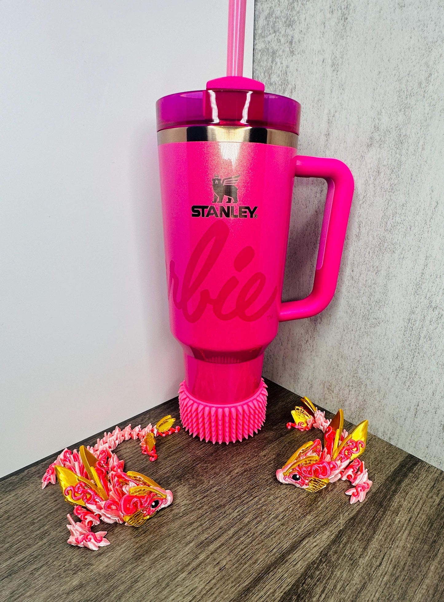 Butterfly Dragon Straw Topper for Stanley x Barbie Tumblers – Flexible 3D Printed Accessory in Adult & Baby Sizes | Iconic Cup Charms