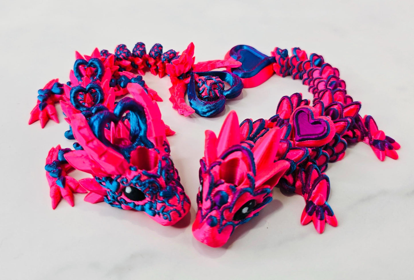 Berry Truffle Heart Dragon Stanley Topper – Straw Accessory for Stanley Tumblers | Light & Dark Heart Truffle | Tumbler Accessory Charms