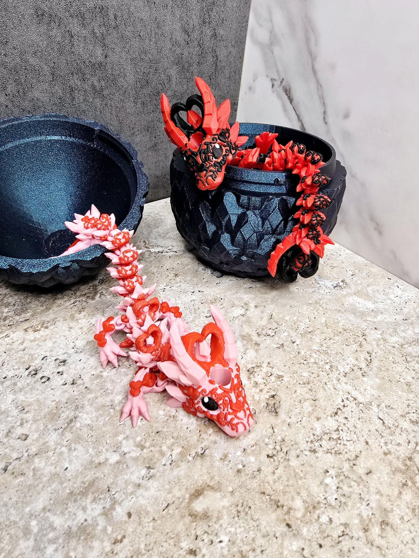 Valentine’s Dark Heart Dragon Straw Topper for Stanley Tumbler | Fantasy Cup Charm | Red Pink Gothic Tumbler Accessory | Tumbler Accessories