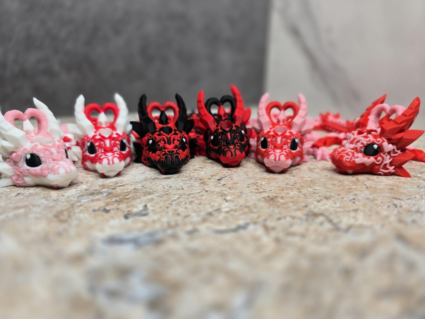 Valentine’s Dark Heart Dragon Straw Topper for Stanley Tumbler | Fantasy Cup Charm | Red Pink Gothic Tumbler Accessory | Tumbler Accessories