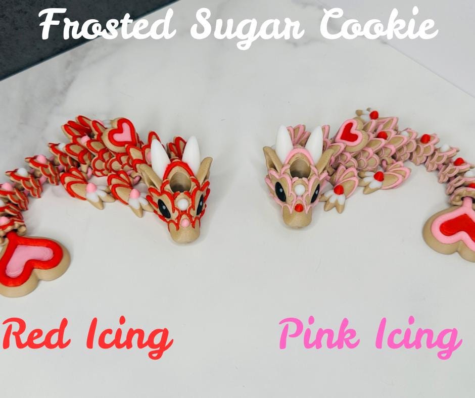 Heart Dragon Straw Toppers for Stanley Tumblers | Flexible Cookie and Cake-Inspired Toppers | Little Debbie, Cookie & More Designs