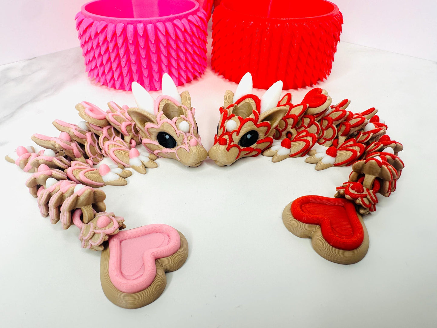 Heart Dragon Straw Toppers for Stanley Tumblers | Flexible Cookie and Cake-Inspired Toppers | Little Debbie, Cookie & More Designs