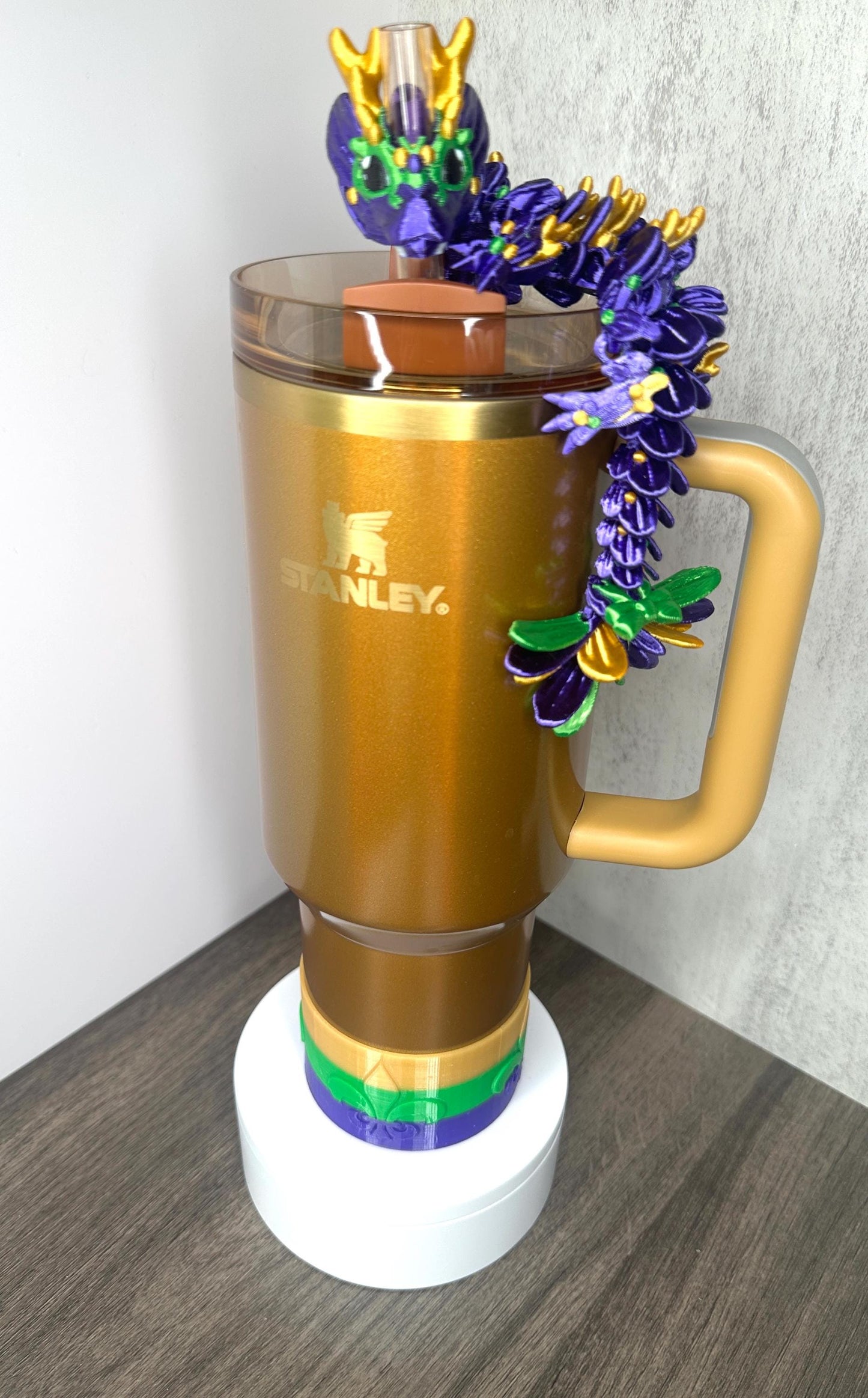 Mardi Gras Fleur De Lis Boot for Stanley Tumblers | Protective Tumbler Boot | Festive Tumbler Accessory for 20oz 30oz 40oz Stanley Cups