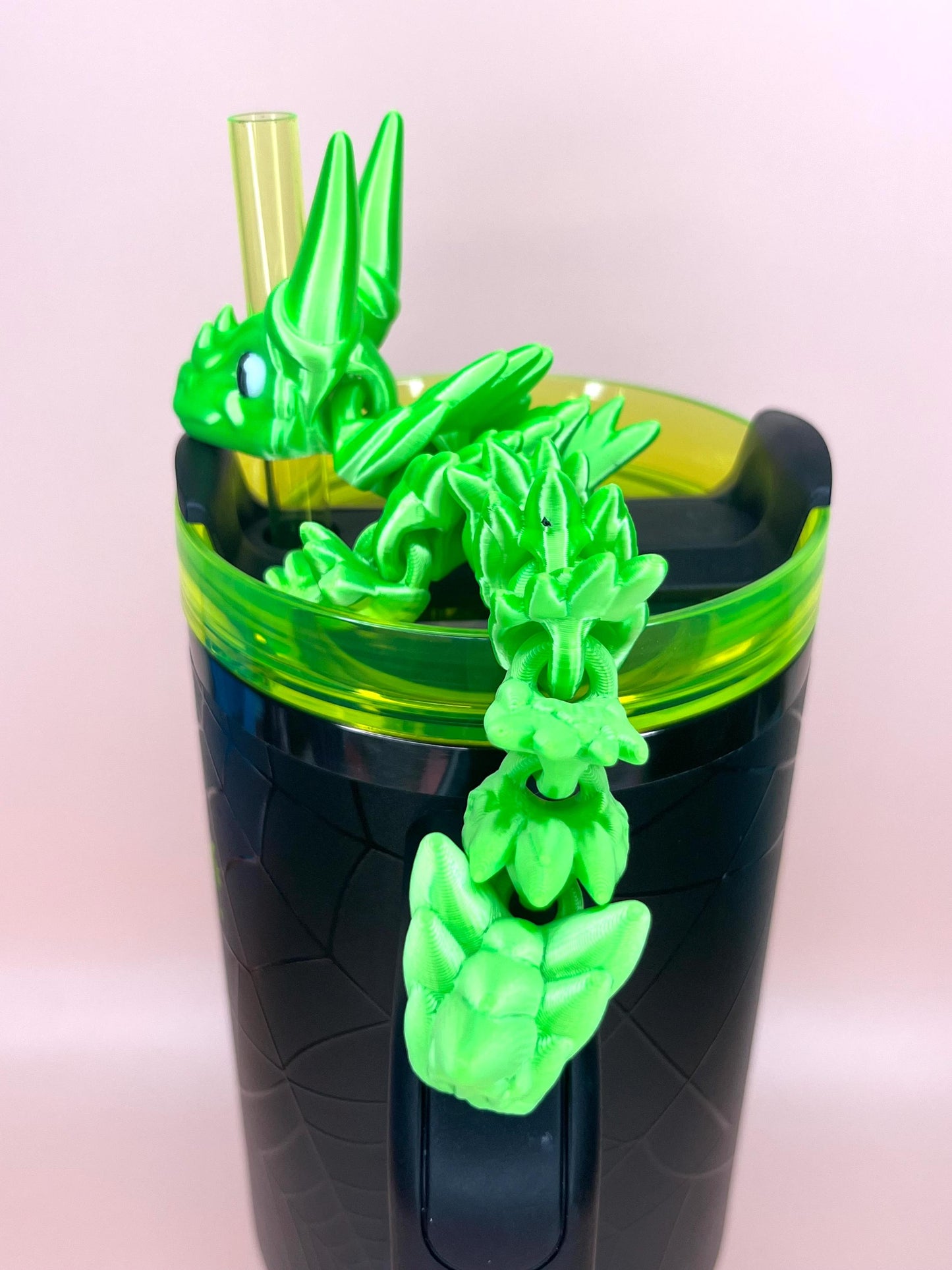 Virgo Zodiac Sign Dragon Straw Topper for Stanley Tumblers – 3D Printed Flexible Earth Sign Accessory | Cute Astrology Cup Topper Charms