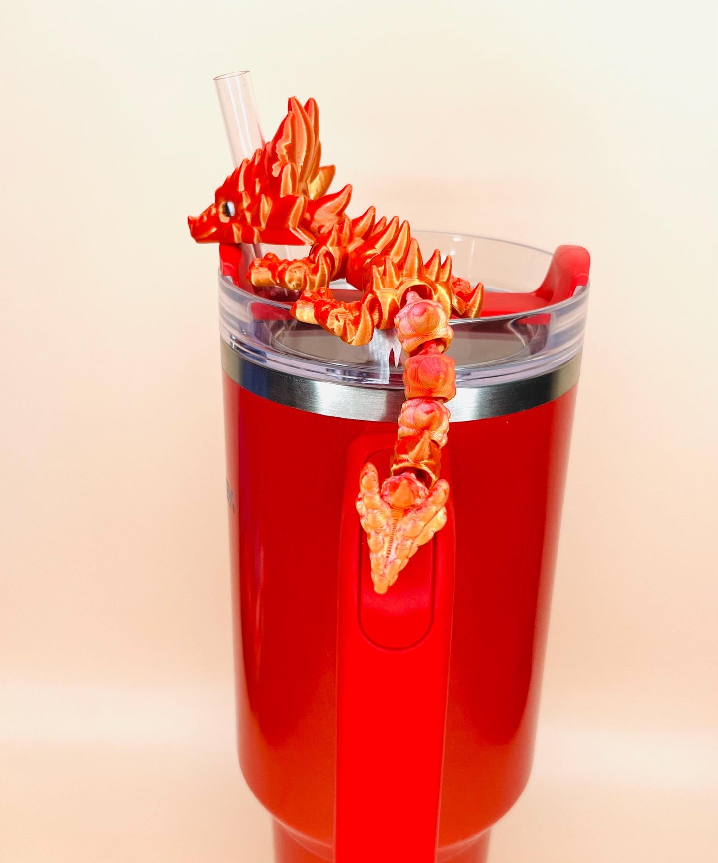 Sagittarius Zodiac Dragon Straw Topper for Stanley Tumblers – 3D Printed Archer Sign Accessory | Celestial Tumbler Gift Idea Cup Charm