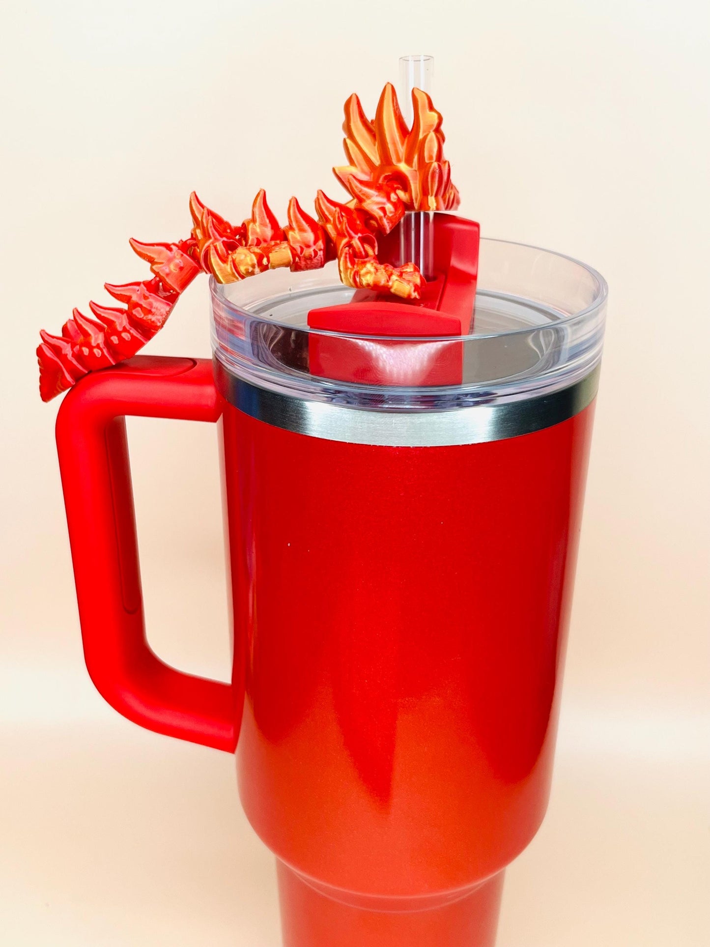 Sagittarius Zodiac Dragon Straw Topper for Stanley Tumblers – 3D Printed Archer Sign Accessory | Celestial Tumbler Gift Idea Cup Charm