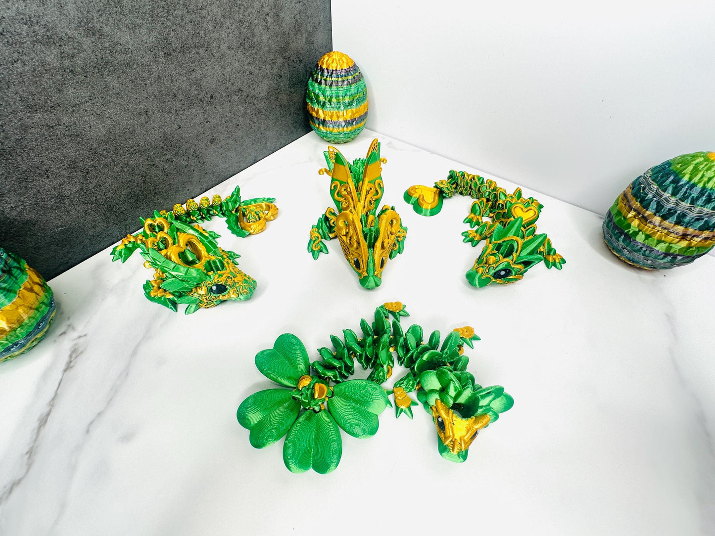 St. Patricks Day Luck Dragons Stanley Tumbler Straw Toppers, 4 Leaf Clover, Butterfly, Lucky Charm, & Lucky Heart