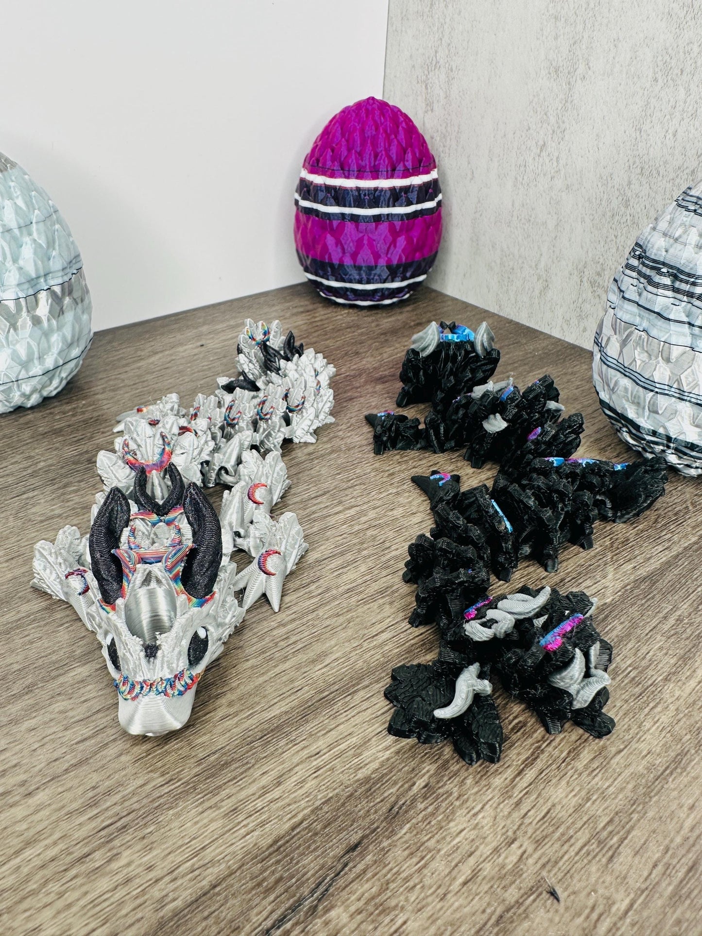 Lunar New Year Moon Dragon Tumbler Topper – 3D Printed Stanley Straw Accessory in Midnight Glitz or Black Chroma | Year of the Dragon Gift